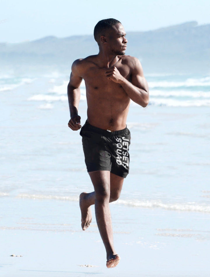 SWIM TRUNKS BLACK - JETSET SQUAD