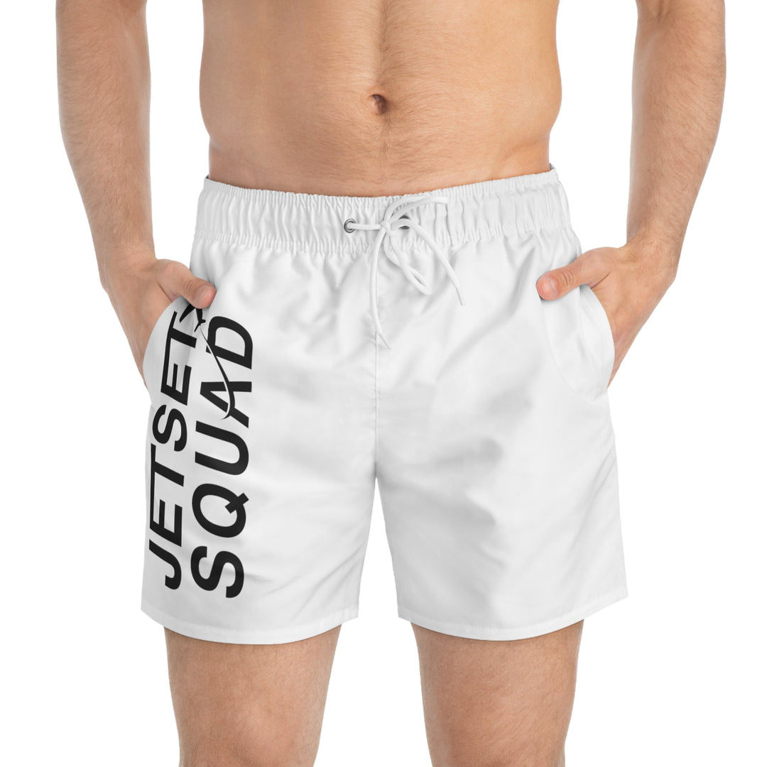 SWIM TRUNKS WHITE - JETSET SQUAD