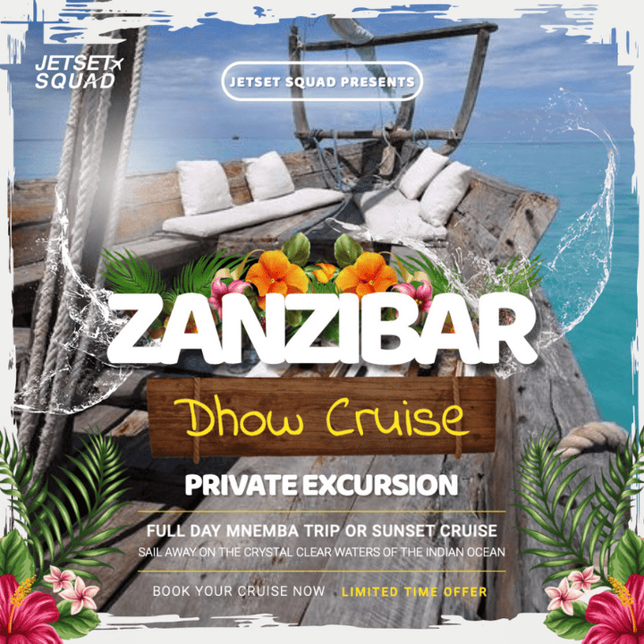 ZANZIBAR DHOW CRUISE - JETSET SQUAD